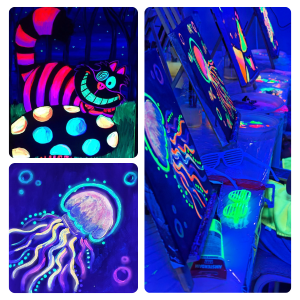 blacklight painting slikanje pod uv svetlima